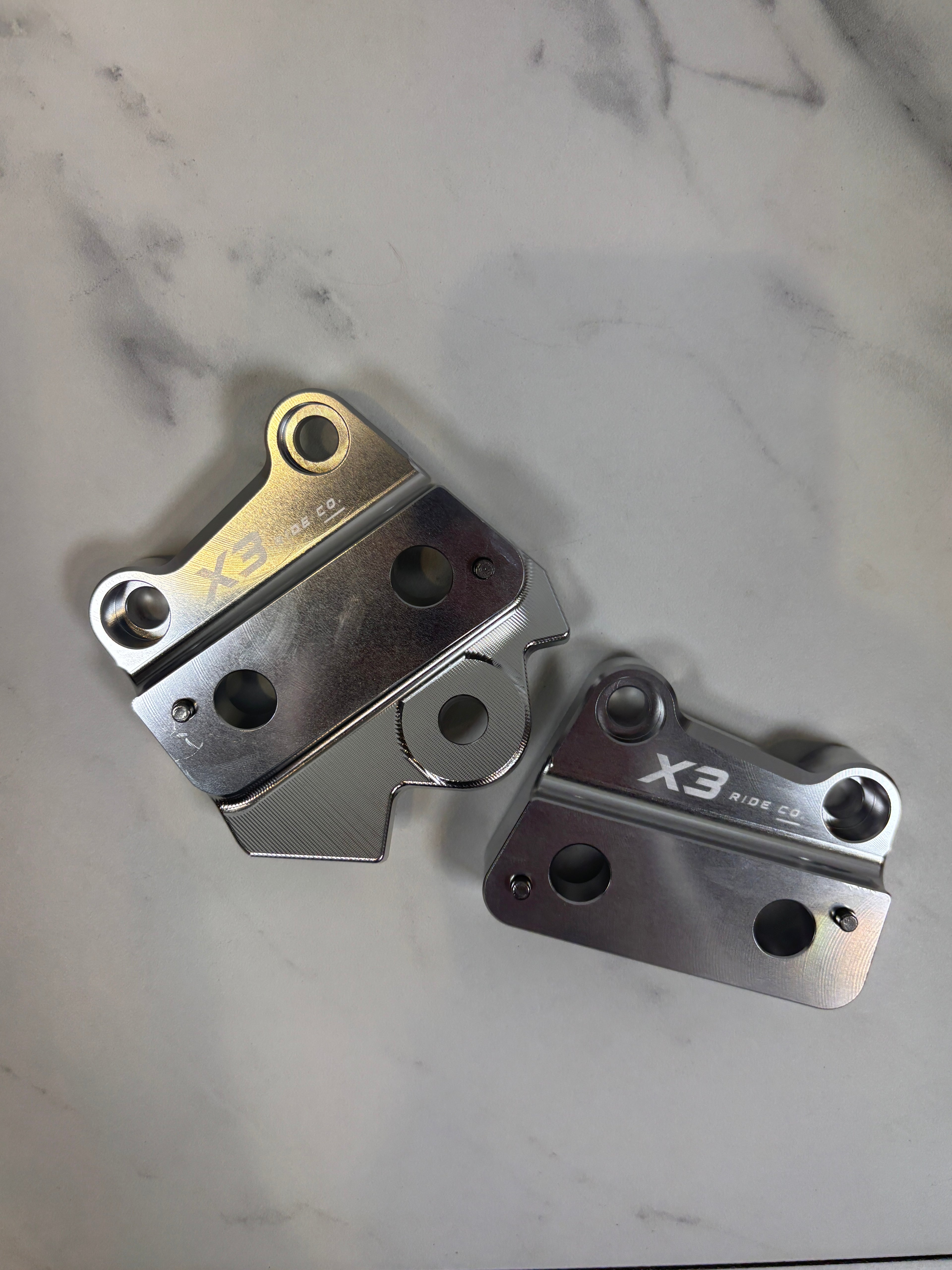 Talaria XXX Metal Foot Peg Brackets | CNC Upgrade Mounts (Black & Chrome)
