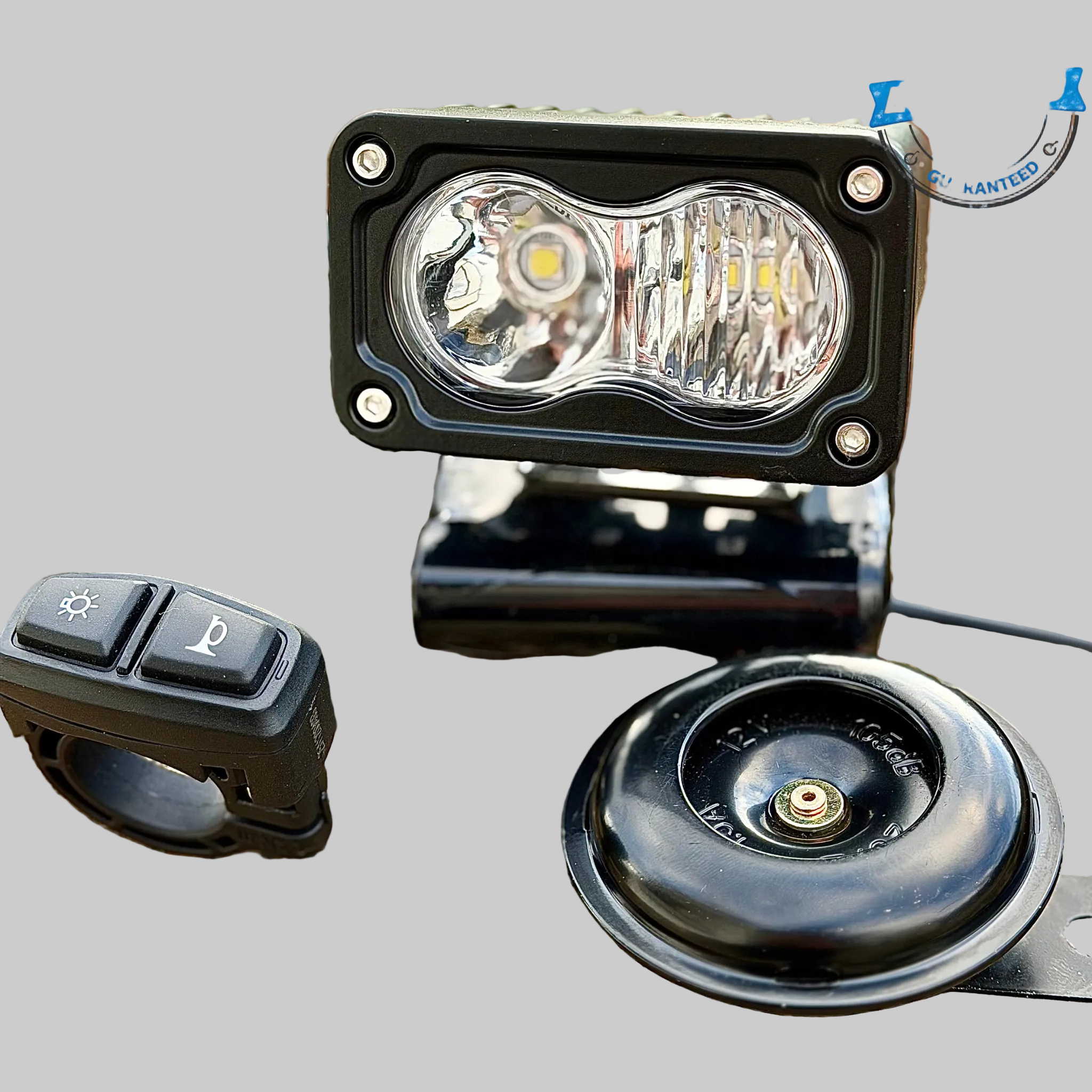 Baja Light & Horn RECHARGEABLE [COMES WITH BATTERY & CHARGER] (Fits any bike)