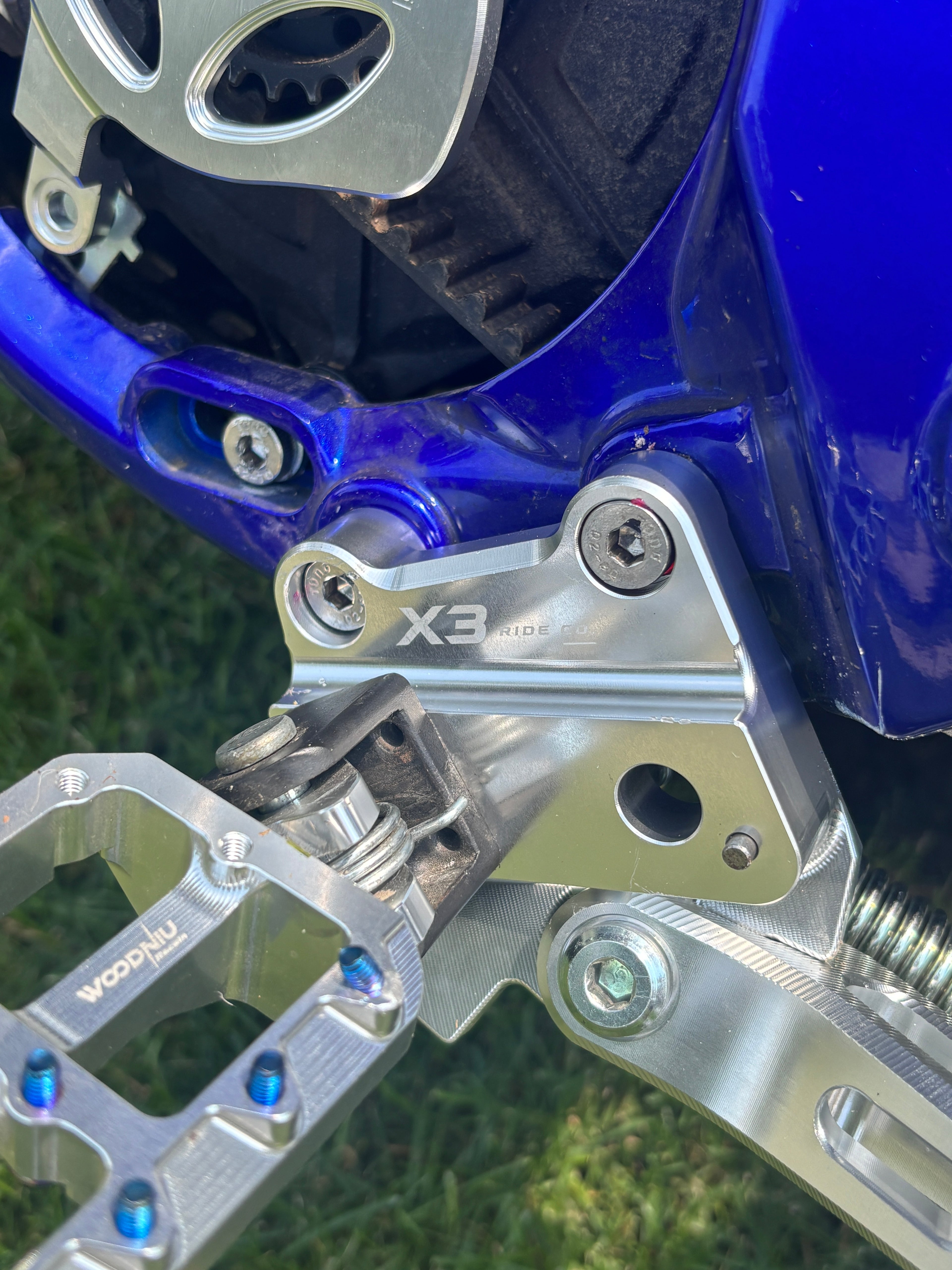 Talaria XXX Metal Foot Peg Brackets | CNC Upgrade Mounts (Black & Chrome)